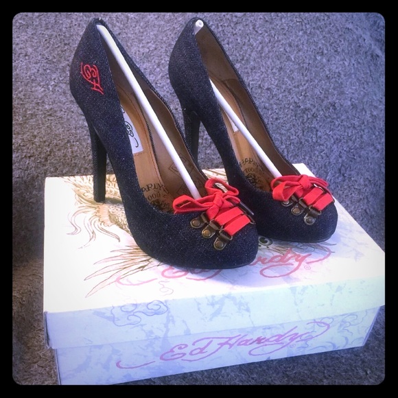 Ed Hardy Shoes - Ed Hardy 11FBT105W, BATU Heels Pumps *NEW!* Ed Hardy Shoes - Ed Hardy 11FBT105W, BATU Heels Pumps *NEW!*
